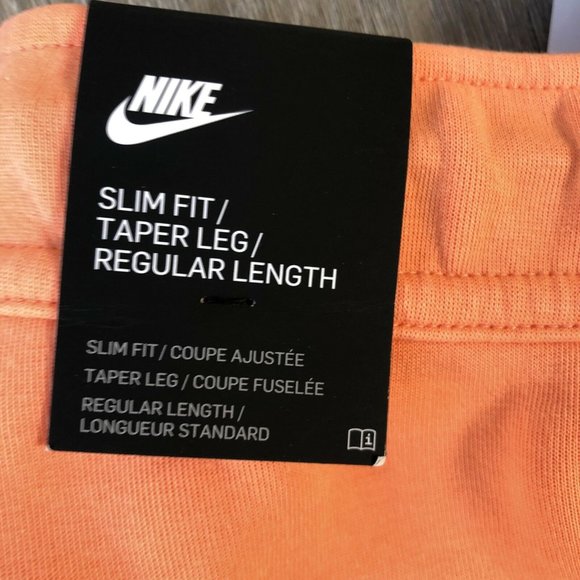 Nike Tech Fleece “Washed” Jogger Orange Frost Black mens size Medium - Picture 5 of 5